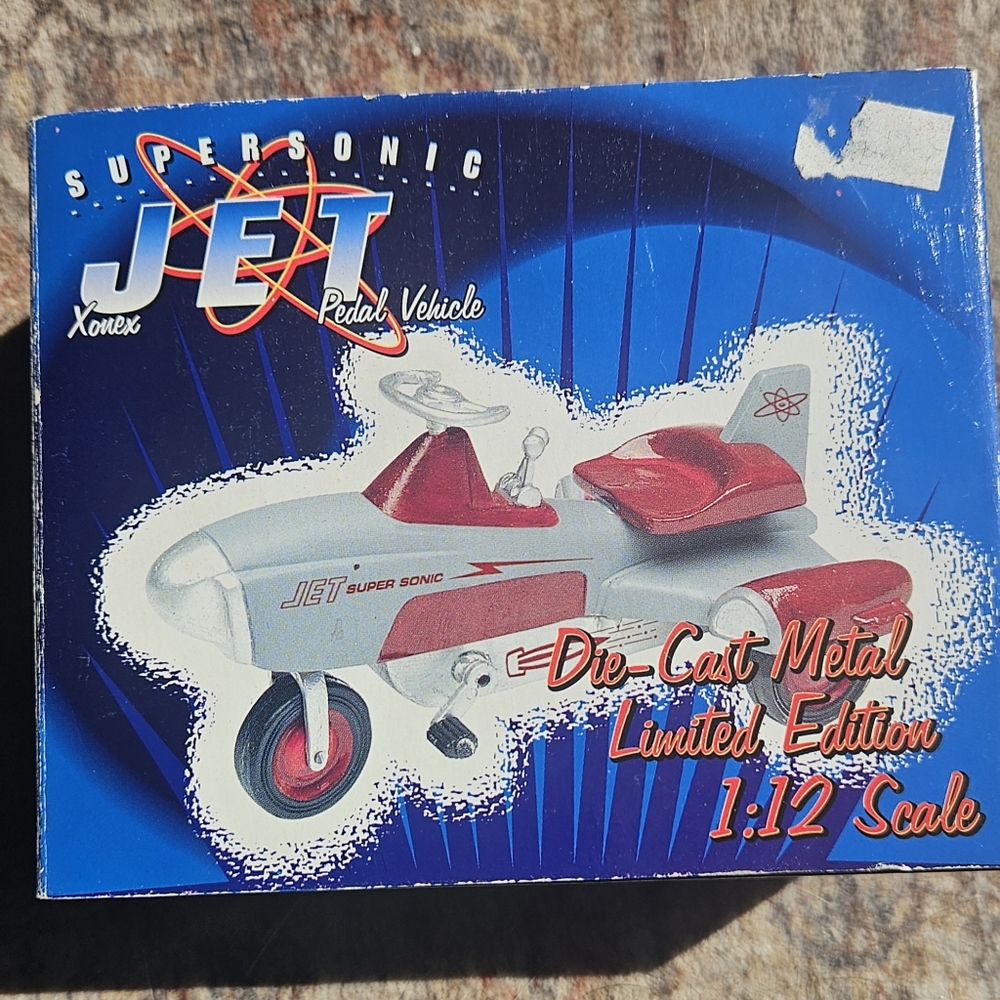 Onex Supersonic Jet Pedal Vehicle - Red and Silver 1950s